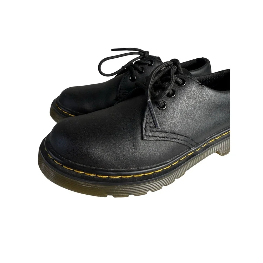 Dr. Doc Martens Kids Junior Boys Black‎ Leather Oxford Lace Up Shoes Size 13